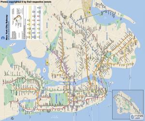 Puzle Mapa metro New Yorku