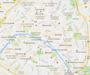 Puzle Mapa v Paříži
