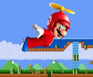 Puzle Mario létání s trupem s vrtulí