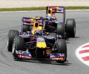 Puzle Mark Webber - Red Bull - Barcelona 2010