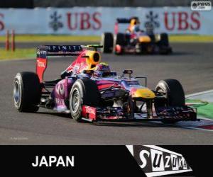 Puzle Mark Webber - Red Bull - Grand Prix Japonska 2013, svírající klasifikované