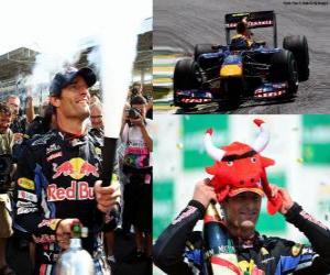 Puzle Mark Webber - Red Bull - Interlagos, Brazílie Grand Prix 2010 (2 utajovaných º)