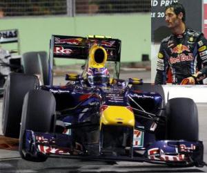 Puzle Mark Webber - Red Bull - Singapur 2010 (3. místo)