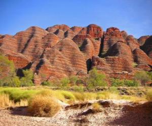 Puzle Masiv Bungle Bungle Purnululu v Národním parku v Austrálii.