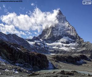 Puzle Matterhorn, Švýcarsko a Itálie
