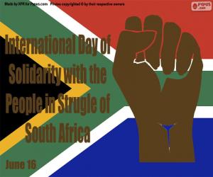 Puzle Mezinárodní den solidarity s lidmi v boji s Jihoafrickou republikou
