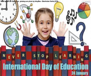 Puzle Mezinárodní den vzdělávání
