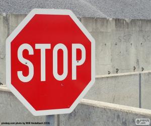 Puzle Mezinárodní dopravní signál Stop