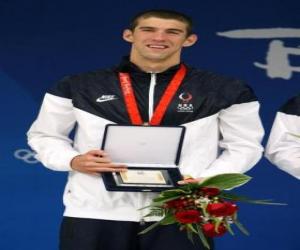Puzle Michael Phelps drobet trofej