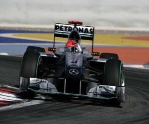 Puzle Michael Schumacher - Mercedes - Bahrajn 2010