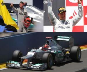 Puzle Michael Schumacher - Mercedes - GP Evropy 2012 (řazená 3.)