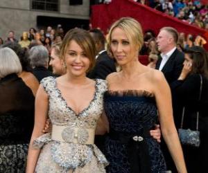 Puzle Miley Cyrus a její máma Tish Cyrus