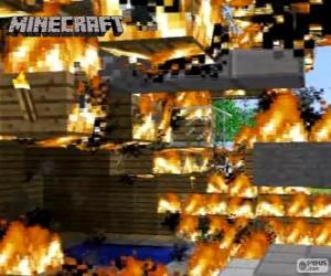 Puzle Minecraft oheň