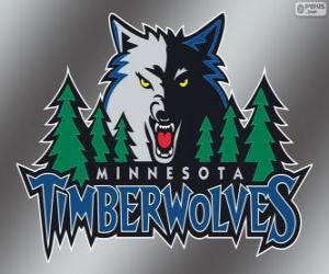 Puzle Minnesota Timberwolves logo, NBA tým. Severozápadní Divize, Západní konference