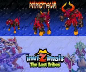 Puzle Minotaur, nejnovější vývoj. Invizimals The Lost Tribes. Nebezpečné a divokým invizimal, který utekl z bludiště