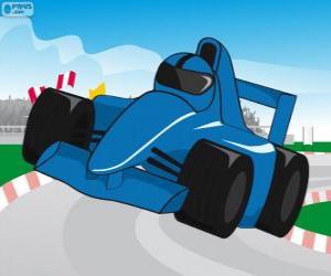 Puzle Modré F1 závodní auto