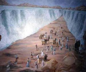 Puzle Mojžíš rozdělit vodách Rudého moře v exodus židovského národa