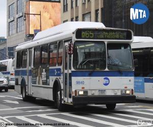 Puzle Městské autobusy z New Yorku