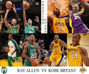 Puzle NBA Finals 2009-10, Křídlo, Ray Allen (Celtics) vs Kobe Bryant (Lakers)