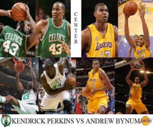 Puzle NBA Finals 2009-10, Pivot, Kendrick Perkins (Celtics) vs Andrew Bynum (Lakers)