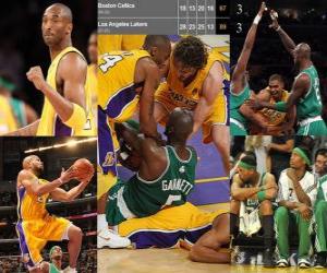 Puzle NBA finále 2009-10, hra 6, Boston Celtics 67 - Los Angeles Lakers 89