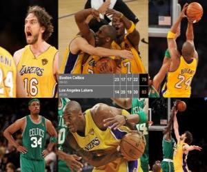 Puzle NBA finále 2009-10, hra 7, Boston Celtics 79 - Los Angeles Lakers 83