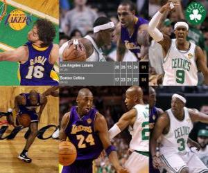 Puzle NBA finále 2009-10, hry 3, Los Angeles Lakers 91 - Boston Celtics 84