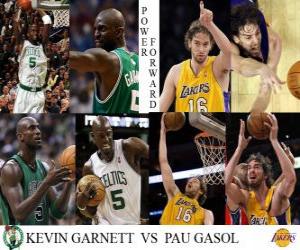 Puzle NBA finále 2009-10, Power vpřed, Kevin Garnett (Celtics) vs Pau Gasol (Lakers)