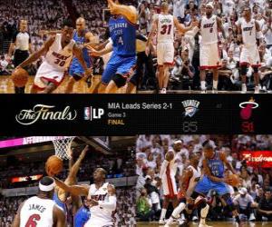 Puzle NBA finále 2012, 3. hra, Oklahoma City Thunder 85 - Miami Heat 91