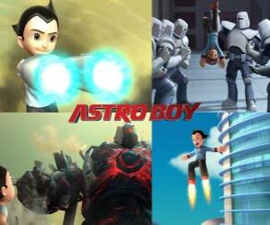 Puzle Nebo Astro Boy Astroboy, bojovat proti jeho nepřátelům