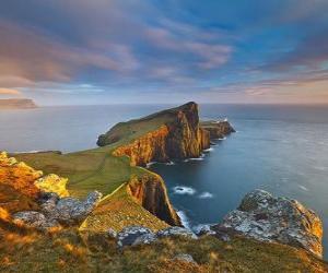 Puzle Neist Lighthouse Point, Isle of Skye, Skotsko