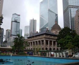 Puzle Neoklasicistní budovy v městě Hongkong