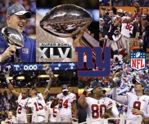 Puzle New York Giants Super Bowl 2012 mistr