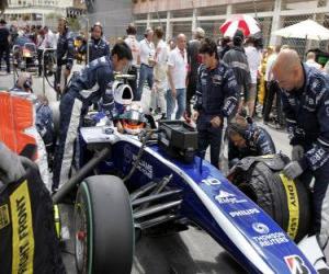 Puzle Nico Hülkenberg - Williams - Monte-Carlo 2010