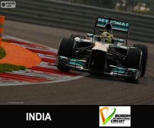 Puzle Nico Rosberg - Mercedes - 2013 indické Grand Prix, klasifikované 2.