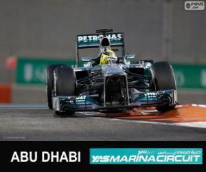Puzle Nico Rosberg - Mercedes - 2013 Abu Dhabi Grand Prix, 3 klasifikované