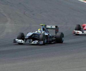Puzle Nico Rosberg - Mercedes GP - Silverstone 2010