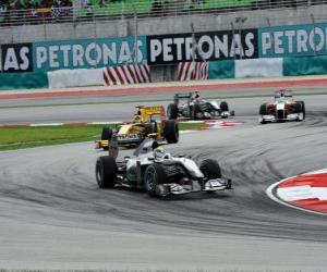 Puzle Nico Rosberg - Mercedes - Sepang 2010