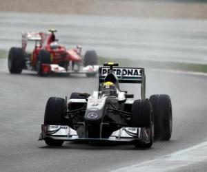 Puzle Nico Rosberg - Mercedes - Shanghai 2010