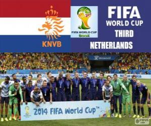 Puzle Nizozemsko 3 klasifikován z Brazílie 2014 fotbalové mistrovství světa