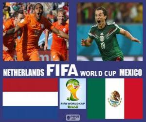 Puzle Nizozemsko - Mexiko, osmé finále, Brazílie 2014