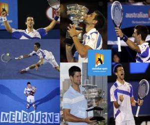 Puzle Novak Djokovic 2011 Austrálie mistr Open