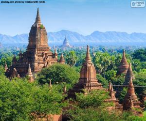 Puzle Náboženské stavby Bagan, Myanmar