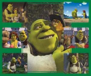 Puzle Několik fotografií Shrek