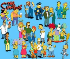 Puzle Některé postavy z The Simpsons