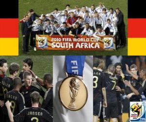 Puzle Německo, hodnoceno 3. místo v mistrovství světa ve fotbale 2010 Jižní Afrika
