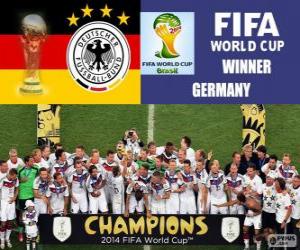 Puzle Německo, mistr světa. Brazílie 2014 mistrovství světa ve fotbale