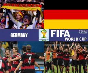 Puzle Německo slaví své klasifikace, Brazílie 2014