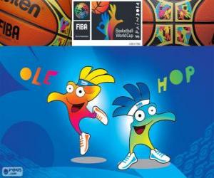 Puzle Ole a Hop, maskoti Mistrovství světa v basketbalu 2014