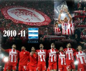 Puzle Olympiakos FC, řecká liga šampion 2010-11